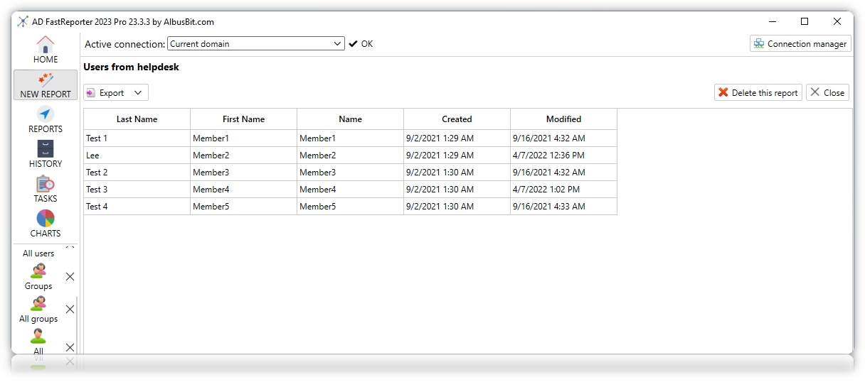 AD FastReporter report view